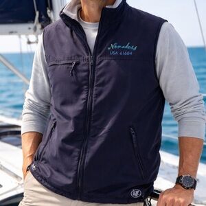 Reversible Vest Navy and Gray Fleece Size M